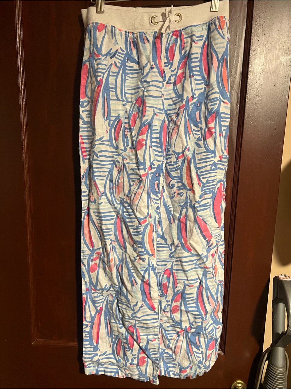 Lilly Pulitzer Blue & Pink Print Palazzo pants